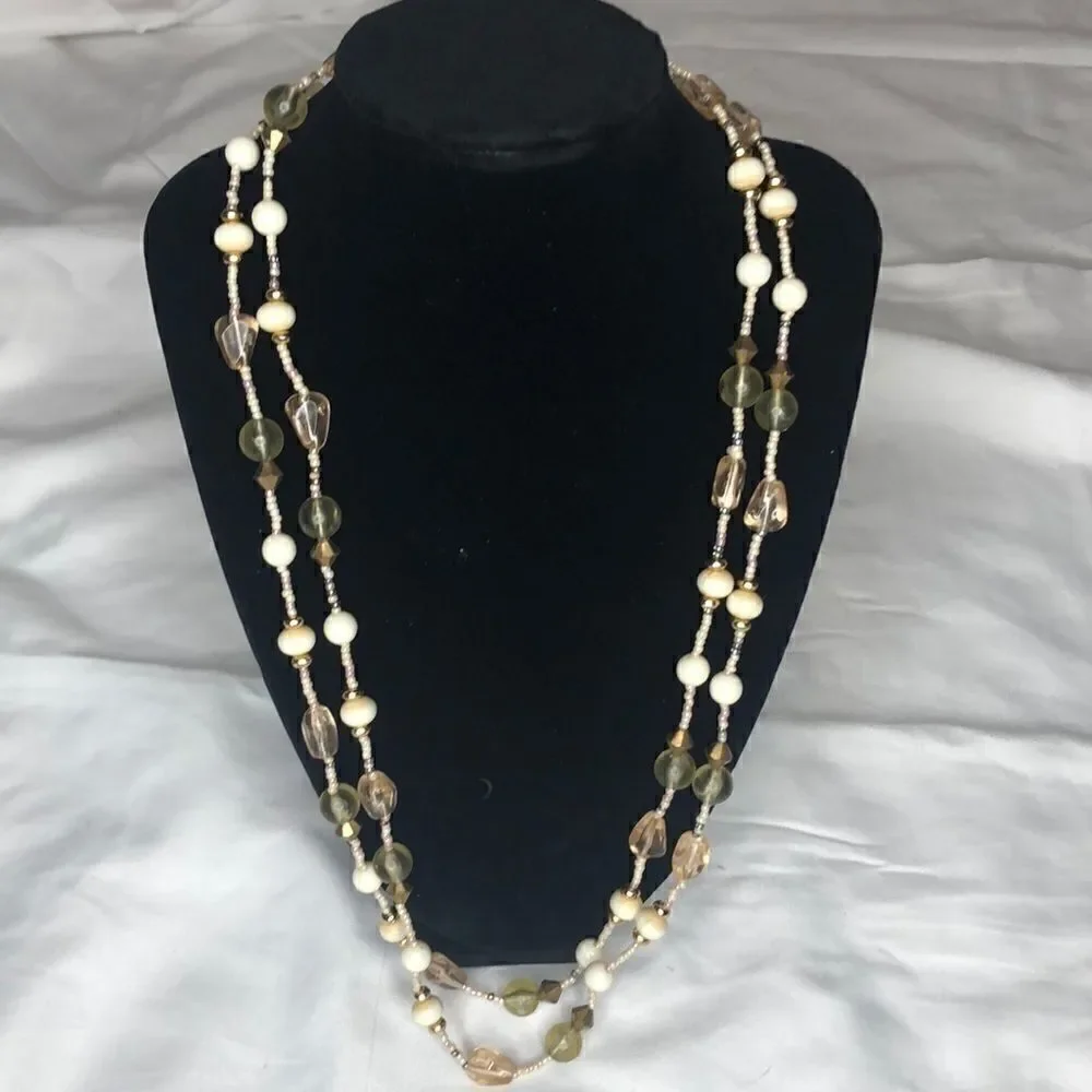 Two layer Beads. 52 inches long. Can…